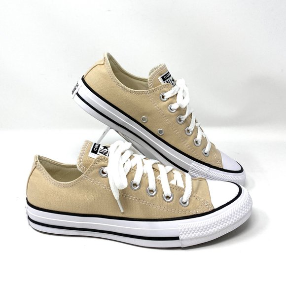 Converse CTAS OX Farro Beige Low Sneakers Canvas M - Picture 2 of 9